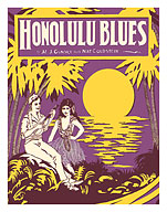 Honolulu Blues - Music by M. J. Gunsky and Nat Goldstein - c. 1923 - Fine Art Prints & Posters