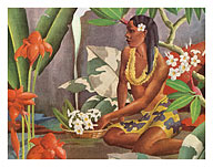 Hawaiian Wahine (Woman) - Dole Pineapple Company - Fine Art Prints & Posters