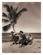 Hula on the Beach - Hawaii - Fine Art Prints & Posters