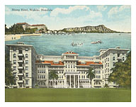 Moana Hotel - Waikiki, Honolulu - Hawaii - Fine Art Prints & Posters