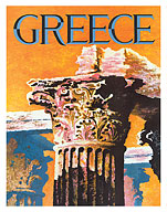 Greece - Corinthian Style Greek Column - c. 1959 - Fine Art Prints & Posters