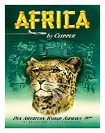 Pan American Airways Africa, Leopard, Wildlife - Fine Art Prints & Posters