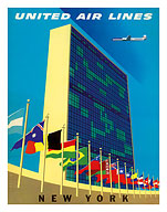 United Airlines New York - United Nations (UN) Headquarters Manhattan - Fine Art Prints & Posters