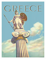 Greece - Athena, Goddess of War, Athens - c. 1955 - Fine Art Prints & Posters
