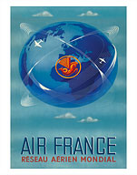 Reseau Aérien Mondial (Global Airline Network) - Aviation - Fine Art Prints & Posters