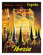 Iberia - Holy Week in Spain (Semana Santa en España) - Fly By Iberia Air Lines of Spain - Fine Art Prints & Posters