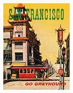San Francisco, USA - Cathay House Restaurant, China Town - Go Greyhound - Fine Art Prints & Posters