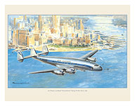 Flying to New York - Lockheed “Constellation” Plane - France - 1946 - Fine Art Prints & Posters
