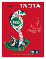 India - Qantas Airways - Indian Cobra (Naja Naja) - Fine Art Prints & Posters