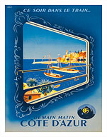 Côte d'Azur - St. Tropez French Riviera - SNCF French National Railway Company - Fine Art Prints & Posters