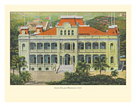Hawaii's Royal Iolani Palace - Honolulu - c. 1910 - Fine Art Prints & Posters