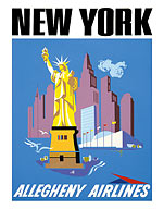 New York - Allegheny Airlines - Fine Art Prints & Posters