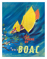 The Orient - Fly There By BOAC - Hong Kong Thailand Cambodia Asia - Fine Art Prints & Posters