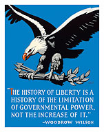 Bald Eagle - The History of Liberty - Woodrow Wilson - Fine Art Prints & Posters