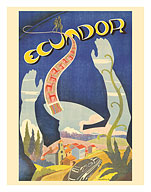 Ecuador - Traditional Ecuadorian Dancer - c. 1930's - Fine Art Prints & Posters