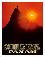 South America - Pan American World Airways - Rio De Janerio, Brazil - Christ the Redeemer Statue - Fine Art Prints & Posters