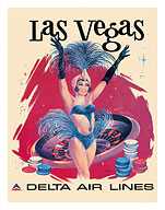 Las Vegas, USA - Vegas Show Girl - Delta Air Lines - Fine Art Prints & Posters
