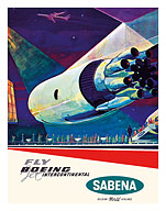 Fly Boeing Intercontinental - Sabena Belgian World Airlines - Boeing 707-329 - Fine Art Prints & Posters