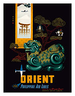 Orient - Philippine Air Lines PAL - Chinese Mythological Jade Carving - DC-68 DC-6 - Fine Art Prints & Posters