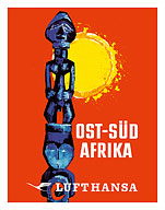 East-South Africa (Ost-Süd Afrika) - Lufthansa German Airlines - Fine Art Prints & Posters