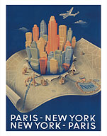Paris - New York ~ New York - Paris - Fine Art Prints & Posters