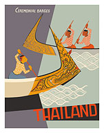 Thailand - Royal Ceremonial Barges - c. 1960's - Fine Art Prints & Posters