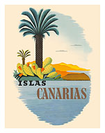 Islas Canarias (Canary Islands) - Palm Trees and Cactus - Fine Art Prints & Posters