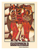 Guatemala - Guatemalan Dancers - Traditional Mayan Tapestry - c. 1970's - Fine Art Prints & Posters