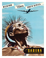 Belgium - Sabena Airlines - Belgian Congo - South Africa - c. 1950 - Fine Art Prints & Posters