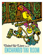 Enchanted Tiki Room - Parrot - United Air Lines - c. 1968 - Fine Art Prints & Posters