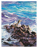 Chant to the Sea Goddess (Oli Iā Nāmakaokaha‘i) - Hawaiian Chanter - Fine Art Prints & Posters
