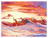 Harmony (Ka Lōkahi) - Hawaiian Outrigger Canoeing - Fine Art Prints & Posters