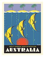 Great Barrier Reef - Queensland, Australia - Moorish Idol Fish - c. 1937 - Fine Art Prints & Posters