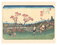 Ōmiya-shuku Station - from Sixty-nine Stations of Kiso Road - c. 1800's - Fine Art Prints & Posters