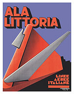 Ala Littoria - Italian National Airline - Linee Aeree Italiane - c. 1934 - Fine Art Prints & Posters