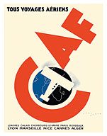 All Air Travel (Tous Voyages Aériens) - Compagnie Aérienne Française (CAF) - c. 1919 - Fine Art Prints & Posters