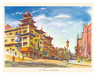 San Francisco Chinatown, California - Sing Chong Building - c. 1949 - Fine Art Prints & Posters