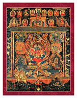 Chaturbhuja Mahakala, Four-Hands - Tantric Buddhist Protector Deity - Fine Art Prints & Posters