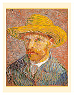 Self-Portrait with a Straw Hat - c. 1887 - Fine Art Prints & Posters