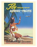 Across the Pacific to Hawaii - Fly Canadian Pacific Air Lines - c. 1950 - Fine Art Prints & Posters