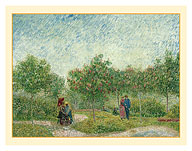 Garden in Montmarte with Lovers - Paris France - c. 1887 - Fine Art Prints & Posters