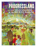 Visit Walt Disney's Progressland - 1964 New York World's Fair - c. 1960's - Fine Art Prints & Posters