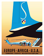 Europe, Africa, U.S.A - Sabena Belgian World Airlines - c. 1959 - Fine Art Prints & Posters