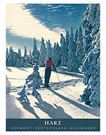 The Harz Mountains - Germany - Skiing the Highlands - c. 1948 - Fine Art Prints & Posters
