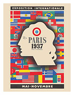 1937 International Exhibition - Paris, France - Arts and Techniques - Fine Art Prints & Posters