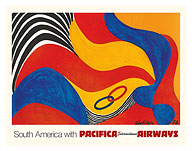 South America with Flying Colors - Pacifica International Airways - c. 1973 - Fine Art Prints & Posters