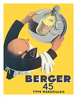 Berger Sec 45 - Type Marseillais French Liquor - c. 1935 - Fine Art Prints & Posters