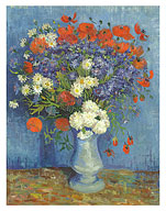 Vase with Cornflowers and Poppies - c. 1887 - Fine Art Prints & Posters