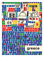 Greece - Mosaic City - c. 1963 - Fine Art Prints & Posters