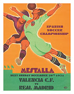 Spanish Soccer Championship - Valencia vs Real Madrid - Mestalla Stadium 1931 - Fine Art Prints & Posters